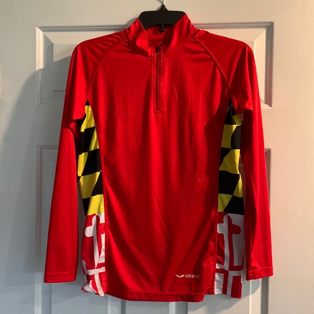 Alanic Quarter Zip medium 12, Maryland flag, long sleeve